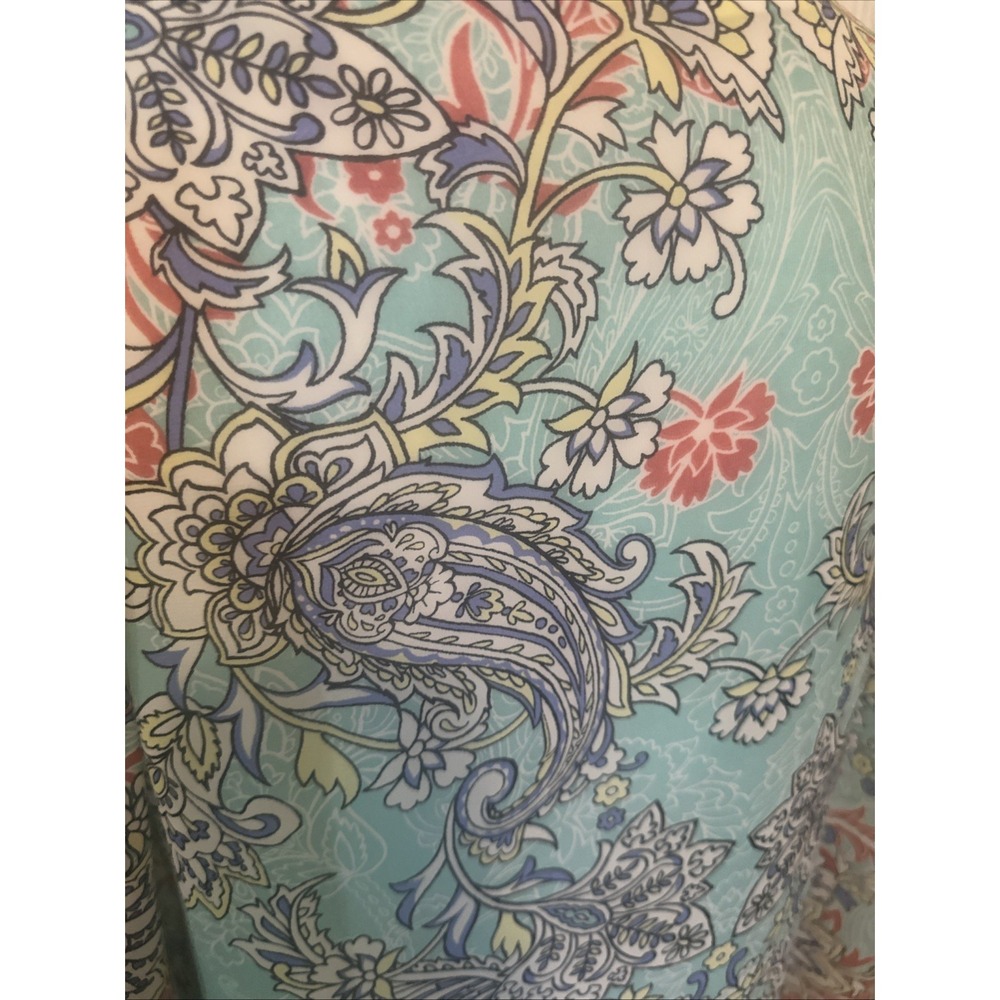 Belle by Kim Gravel Open Front Printed Woven Cardigan Kimono Style A377275 Sz L - Picture 4 of 10